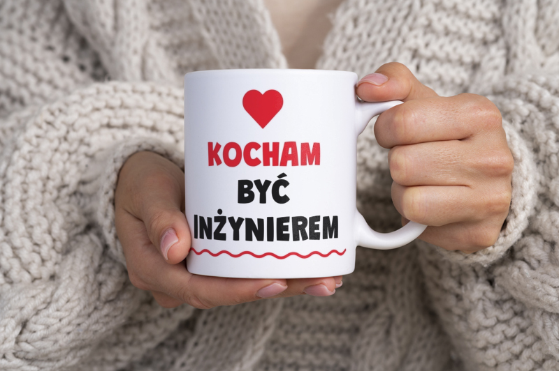 Kocham Być Inżynierem - Kubek Biały