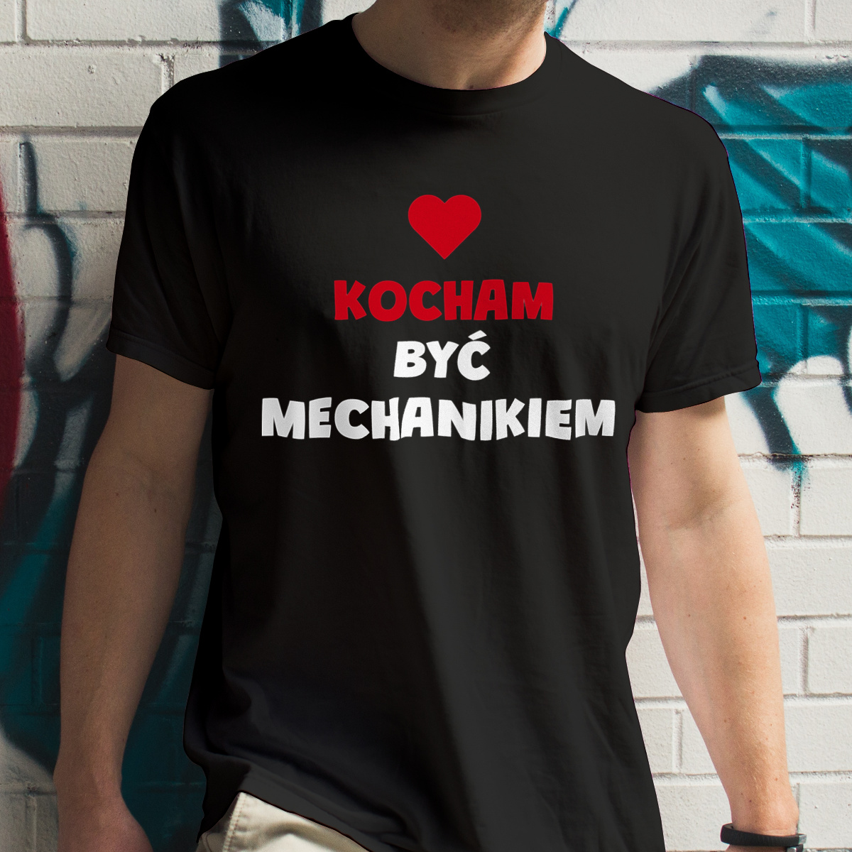 Kocham Być Mechanikiem - Męska Koszulka Czarna