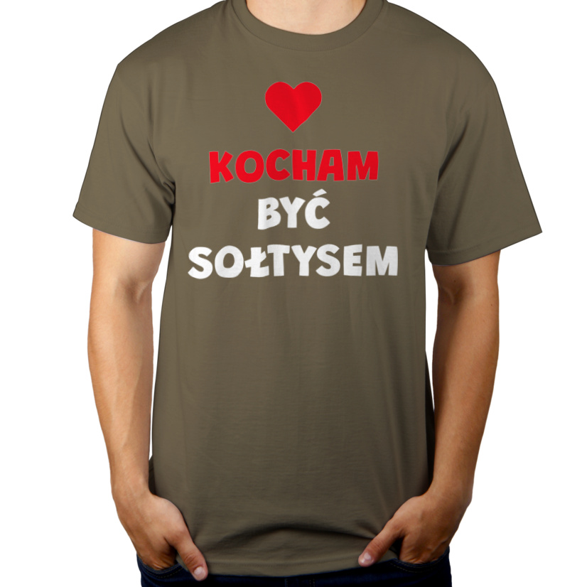 Kocham Być Sołtysem - Męska Koszulka Khaki