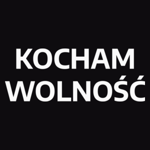 Kocham Wolność - Męska Bluza Czarna