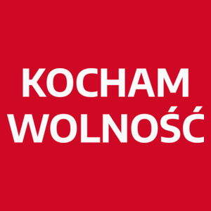 Kocham Wolność - Męska Koszulka Czerwona