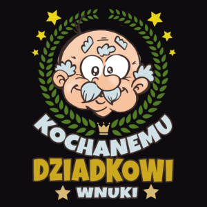 Kochanemu Dziadkowi Wnuki - Męska Koszulka Czarna