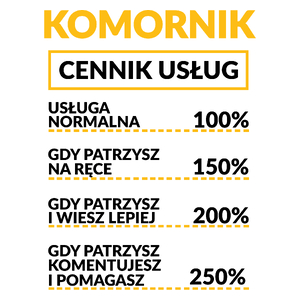 Komornik - Cennik Usług - Kubek Biały