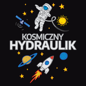 Kosmiczny Hydraulik - Męska Koszulka Czarna