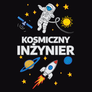 Kosmiczny Inżynier - Męska Bluza z kapturem Czarna