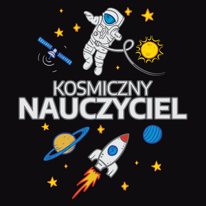 Kosmiczny Nauczyciel - Męska Koszulka Czarna