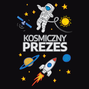 Kosmiczny Prezes - Męska Koszulka Czarna