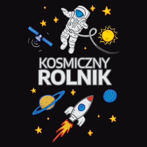 Kosmiczny Rolnik - Męska Koszulka Czarna