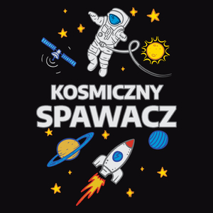 Kosmiczny Spawacz - Męska Koszulka Czarna