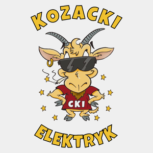 Kozacki Elektryk - Męska Koszulka Biała