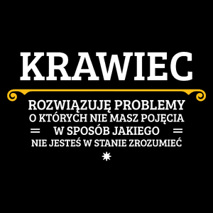 Krawiec - Rozwiązuje Problemy O Których Nie Masz Pojęcia - Torba Na Zakupy Czarna