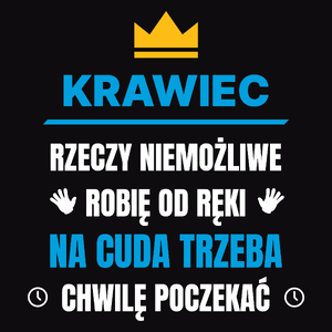 Krawiec Rzeczy Niemożliwe Robię Od Ręki - Męska Bluza Czarna