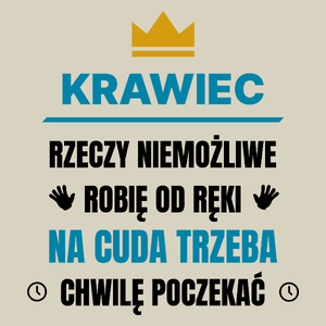 Krawiec Rzeczy Niemożliwe Robię Od Ręki - Torba Na Zakupy Natural