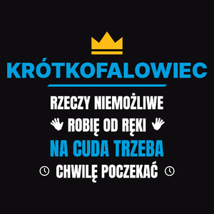 Krótkofalowiec Rzeczy Niemożliwe Robię Od Ręki - Męska Koszulka Czarna