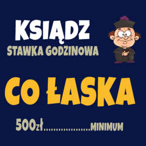 Ksiądz Stawka Godzinowa Co Łaska - Męska Koszulka Ciemnogranatowa