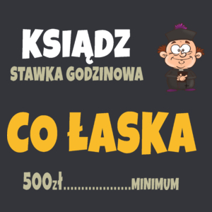 Ksiądz Stawka Godzinowa Co Łaska - Męska Koszulka Szara