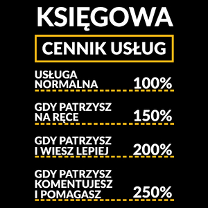 Księgowa - Cennik Usług - Torba Na Zakupy Czarna