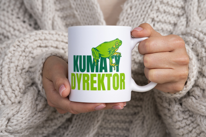 Kumaty Dyrektor - Kubek Biały