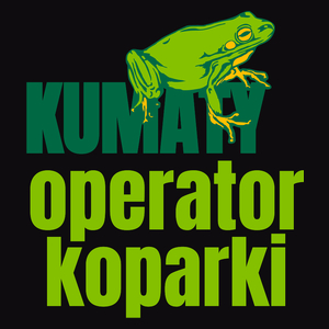 Kumaty Operator Koparki - Męska Koszulka Czarna