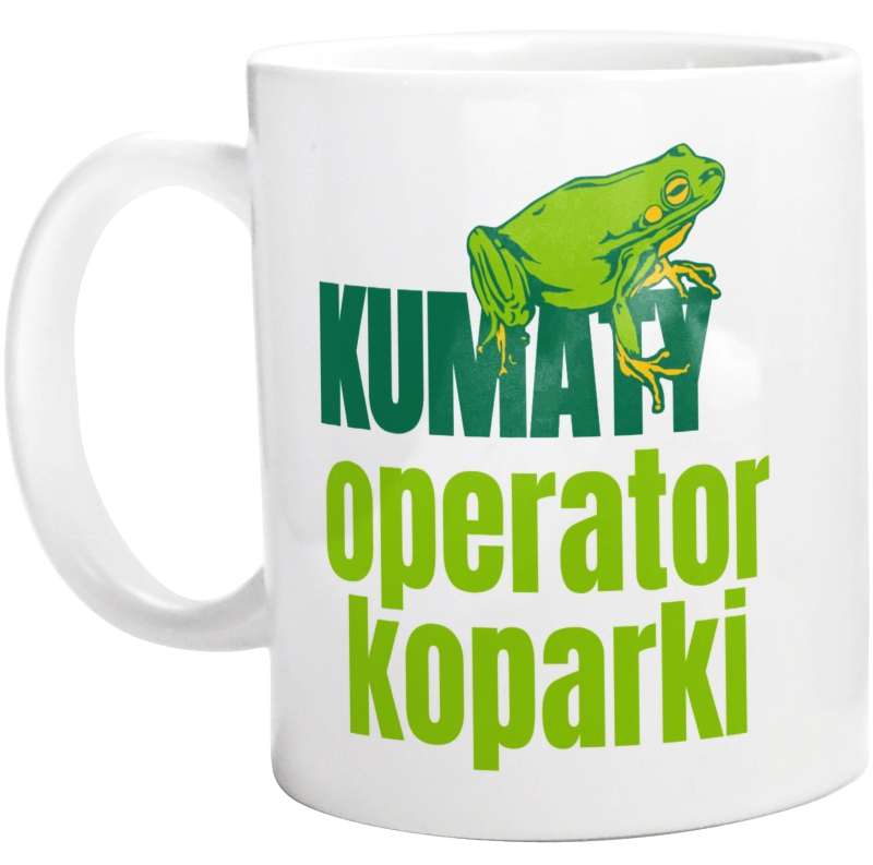Kumaty Operator Koparki - Kubek Biały