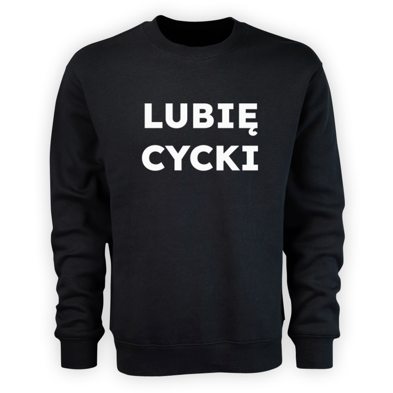 LUBIĘ CYCKI  - Męska Bluza Czarna