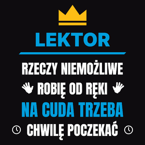 Lektor Rzeczy Niemożliwe Robię Od Ręki - Męska Koszulka Czarna