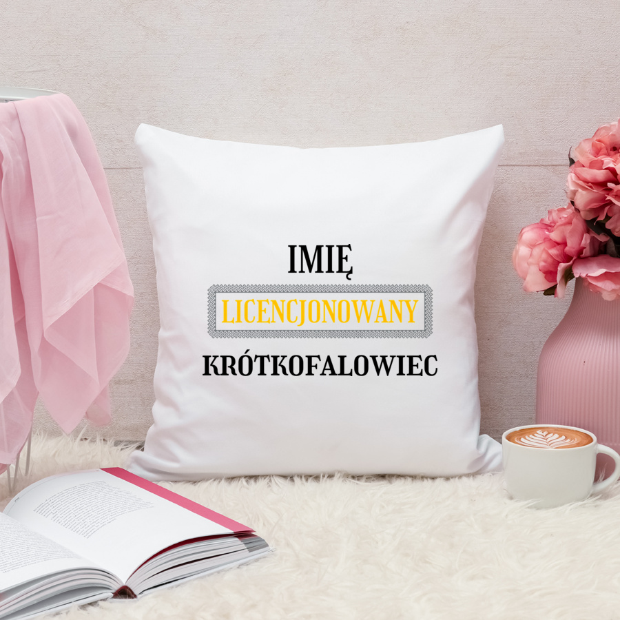 Licencjonowany Krótkofalowiec Licencja - Poduszka Biała