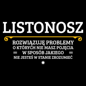 Listonosz - Rozwiązuje Problemy O Których Nie Masz Pojęcia - Torba Na Zakupy Czarna