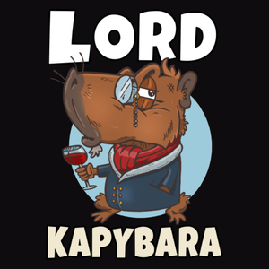 Lord Kapybara Kapibara - Męska Bluza z kapturem Czarna