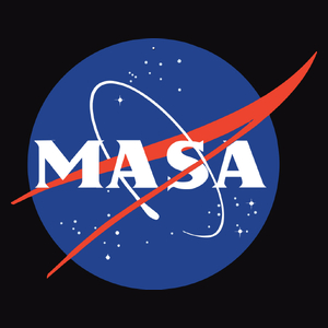 MASA nasa - Męska Koszulka Czarna