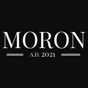 MORON 2021 A.D. - Męska Bluza z kapturem Czarna