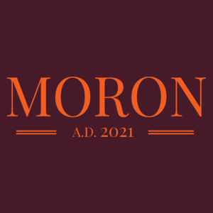 MORON 2021 A.D. - Męska Koszulka Burgundowa