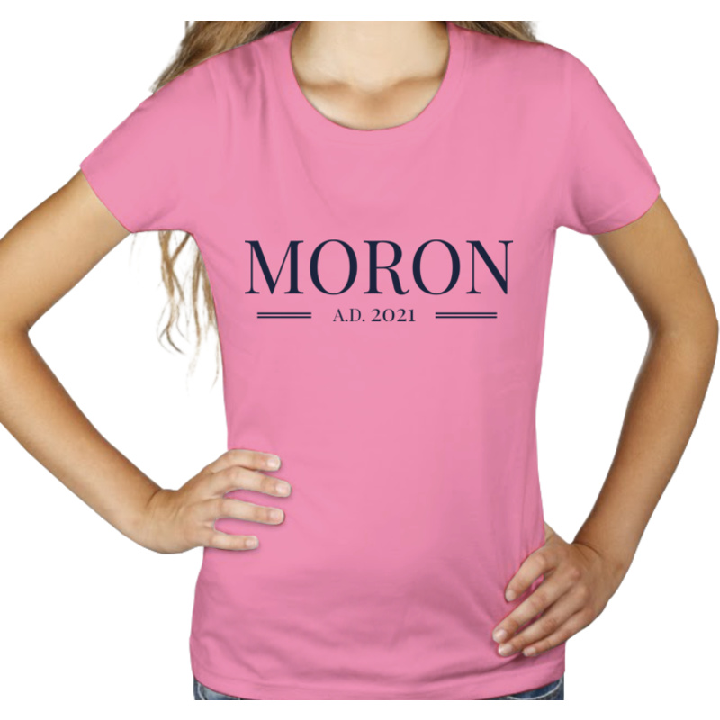 MORON 2021 A.D. - Damska Koszulka Różowa