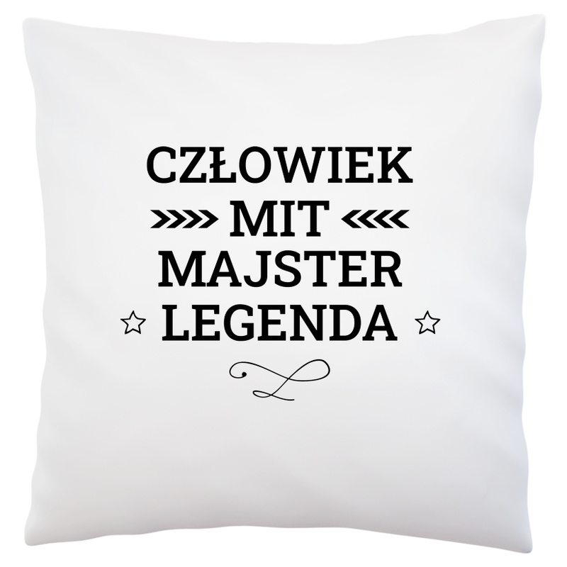 Majster Mit Legenda Człowiek - Poduszka Biała