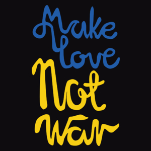 Make Love Not War  - Męska Koszulka Czarna