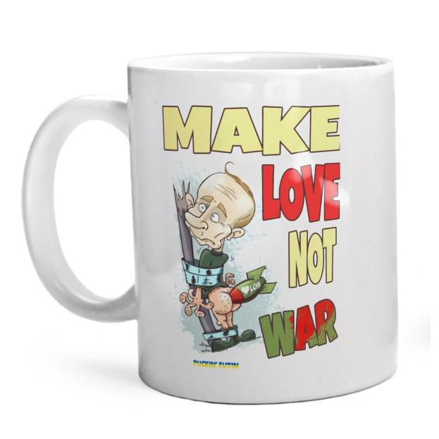 Make Love Not War - Kubek Biały