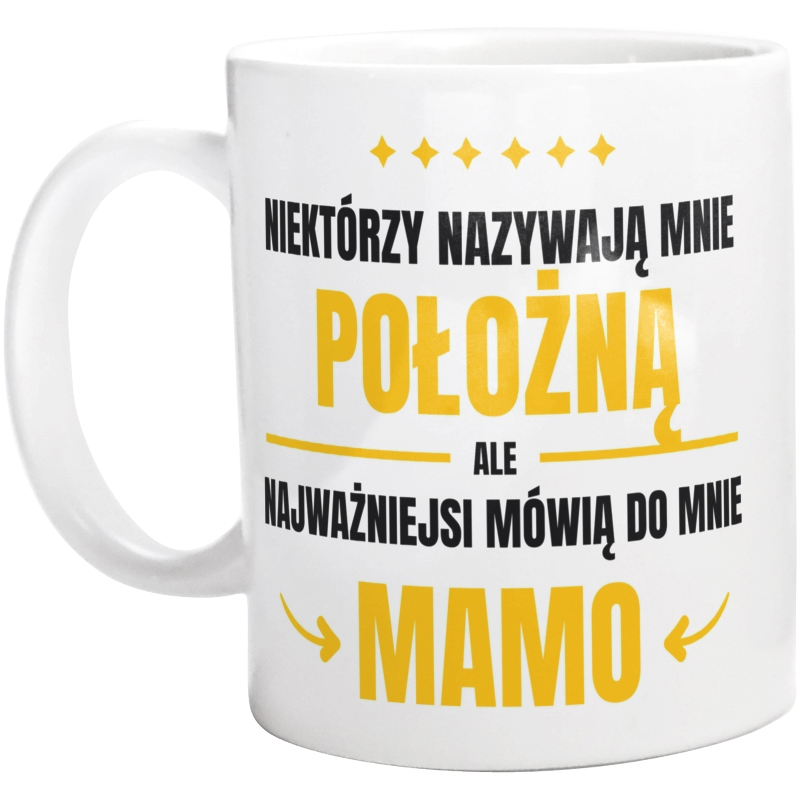 Mama Położna - Kubek Biały