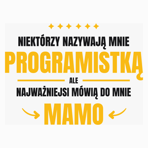 Mama Programistka - Poduszka Biała