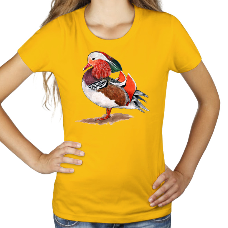 Mandarynka Ptak - Damska Koszulka Żółta