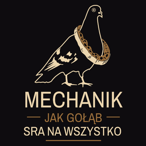 Mechanik Jak Gołąb - Męska Koszulka Czarna