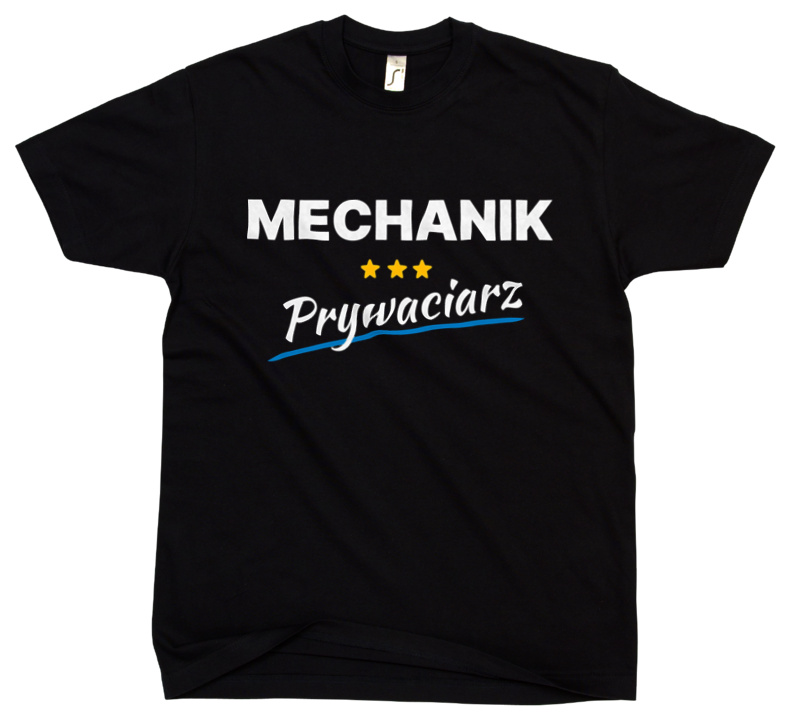 Mechanik Prywaciarz - Męska Koszulka Czarna