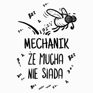 Mechanik Że Mucha Nie Siada - Poduszka Biała