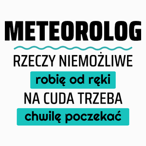 Meteorolog - Rzeczy Niemożliwe Robię Od Ręki - Na Cuda Trzeba Chwilę Poczekać - Poduszka Biała