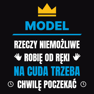 Model Rzeczy Niemożliwe Robię Od Ręki - Męska Koszulka Czarna