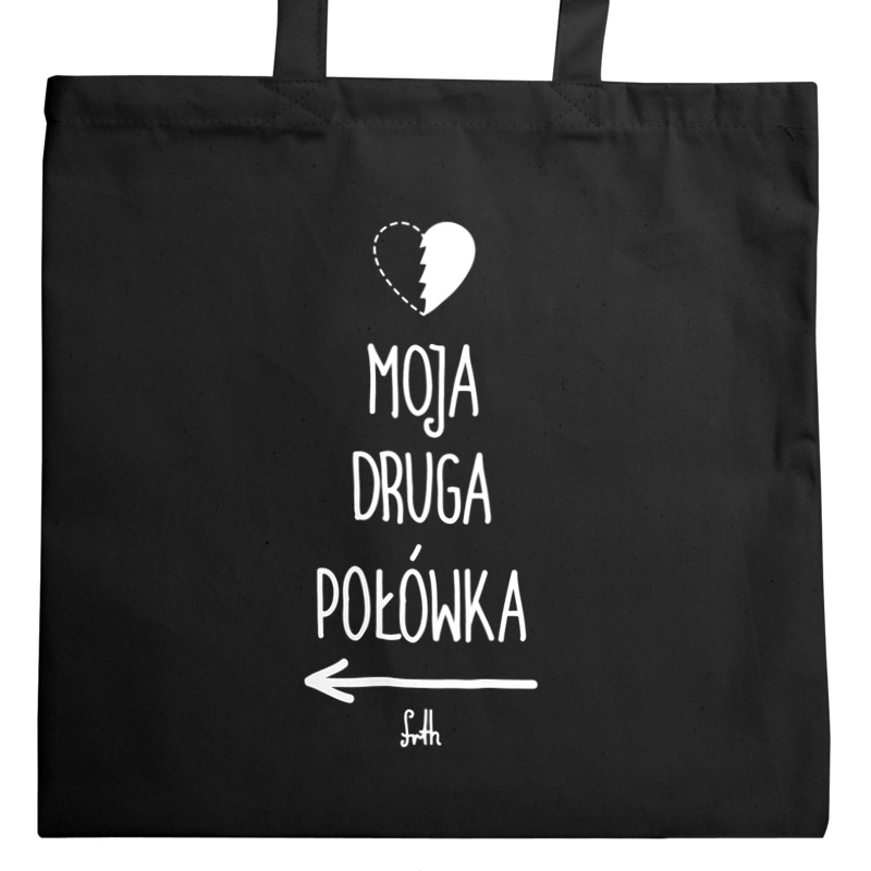 Moja Druga Połówka On - Torba Na Zakupy Czarna