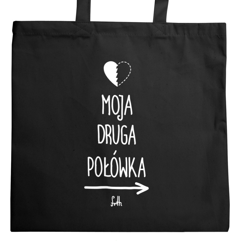 Moja Druga Połówka Ona - Torba Na Zakupy Czarna