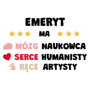 Mózg Serce Ręce Emeryt - Kubek Biały