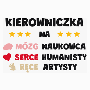 Mózg Serce Ręce Kierowniczka - Poduszka Biała