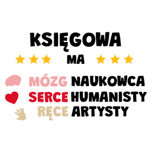 Mózg Serce Ręce Księgowa - Kubek Biały