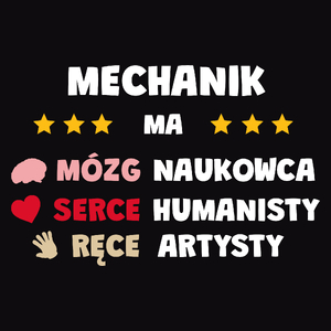 Mózg Serce Ręce Mechanik - Męska Bluza Czarna